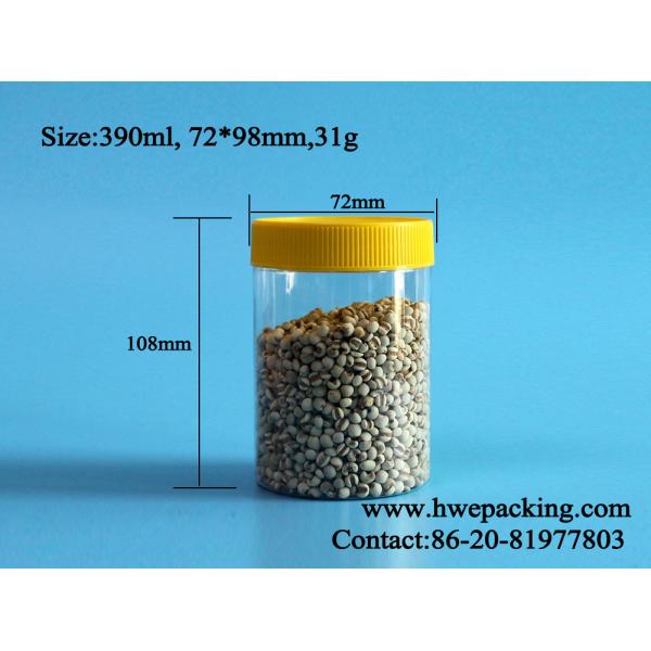 FSSC Leak Proof Plastic Jar 390ml Almonds Peanuts Beans Recycled PET Bottle