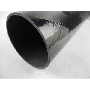 China Glossy Filament Wound Carbon Fiber Tube / Pipes 50mm thickness on sale