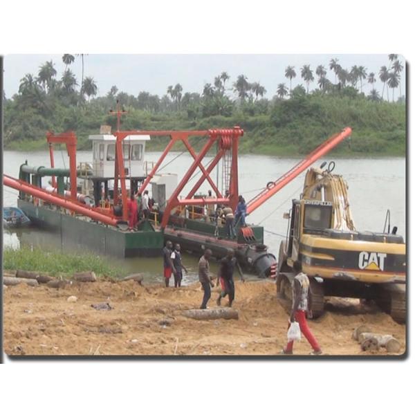 Crown Cutter Head Diameter 450 mm Hydraulic Sand Mining Dredge for Sand Dredging and Port deepening