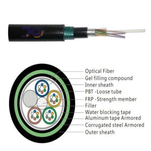 China GYTZA53 24 Core Underground Buried Fiber Optic Cable on sale