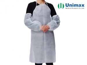 China 55gsm White Disposable Aprons on sale