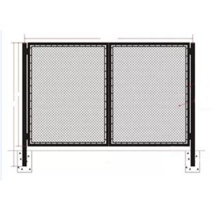 3.5mm Wire Thick Diamond Chain Link Fencing With Frame