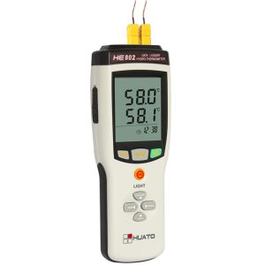 Multi Function Portable Thermocouple Data Logger Double Channels Measuring