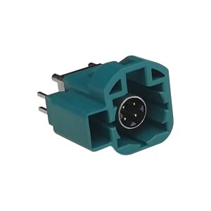 China 4+2Pin Z Code FAKRA HSD Connector Waterblue Color For PCB/Panel Mount on sale