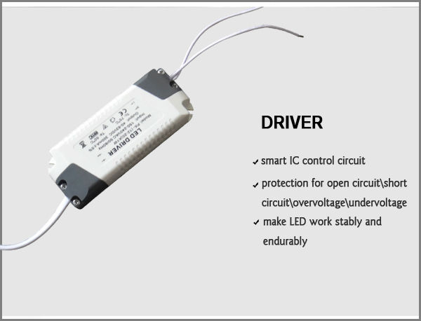 9W Round LED panel light warm white 2800-3500K