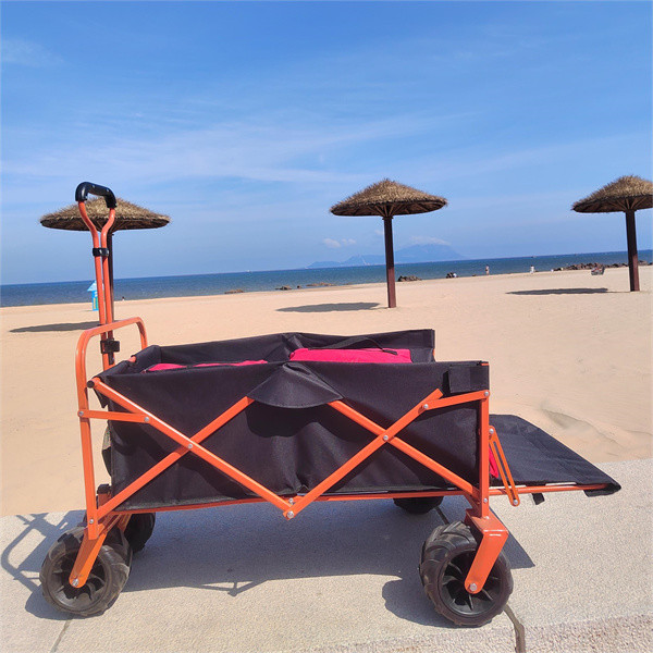 Buy Customized Sturdy Steel Utility Folding Wagon Trolley Cart Portable at wholesale prices