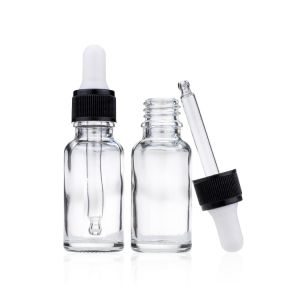 20ml Wholesale Clear Glass Dropper Bottles-Essential Oil Makeup Cosmetic