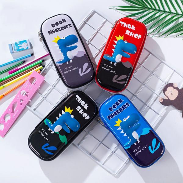 Cute Student Cartoon Stationery Box EVA Custom Logo 3D Anti Drop Pencil Case for Kids