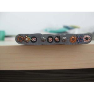 Shielded Flat Elevator Cable with Steels with CAT6E Network cable