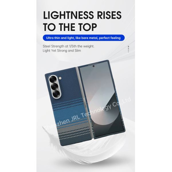 Customized Blue Color Strong Suction Aramid Fiber Phone Case For Samsung Galaxy Fold7