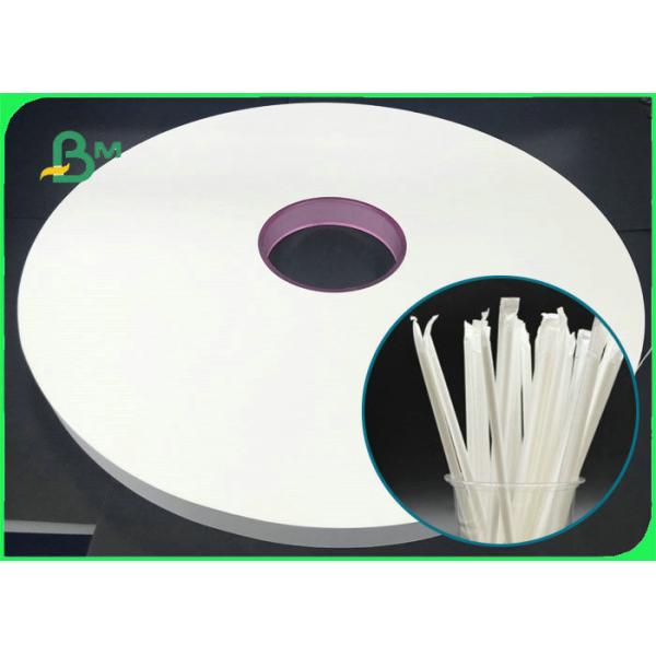 Buy 100% Eco - Friendly 28mm Straw Wrapping Paper 28GSM For Straws Packaging at wholesale prices