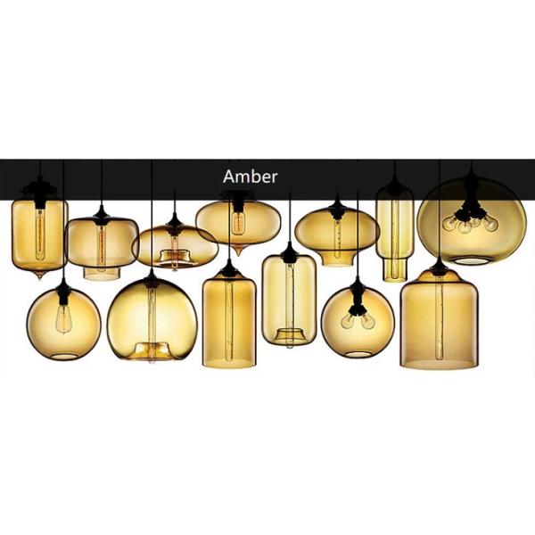 yellow.jpg Colorful Modern Fishbowl Glass Pendant Light - 8 colors & 13 shapes available