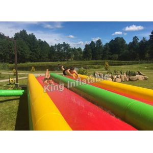 Colorful Eye-Catching Inflatable Water Slide For Children 15*3m / Inflatable