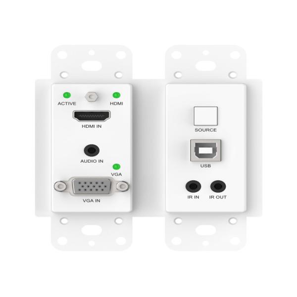 Buy Lpcm Audio Format Hdbaset Extender 91.8x104.8x43mm Wallplate at wholesale prices