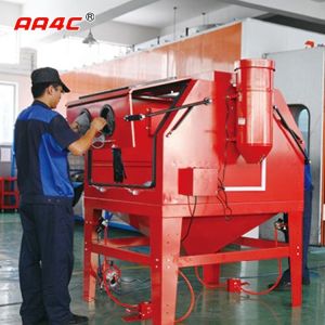 AA4C 1200L Industrial sandblasting cabinet rust removing sandblaster heavy duty
