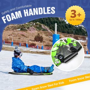 Snow Sled with Handle and Custom Color Easy to Carry HDPE Bottom 36inch PE Foam