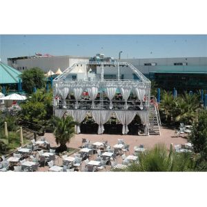 White Aluminum Spigot Truss 50×3 mm For Seaside Holiday Restaurant