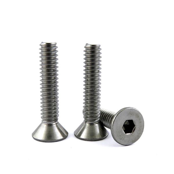 Buy Zinc-Flake Coated Finish DIN7991 304 Stainless Steel Countersunk Head Allen Key Flat Hex Socket Screw at wholesale prices