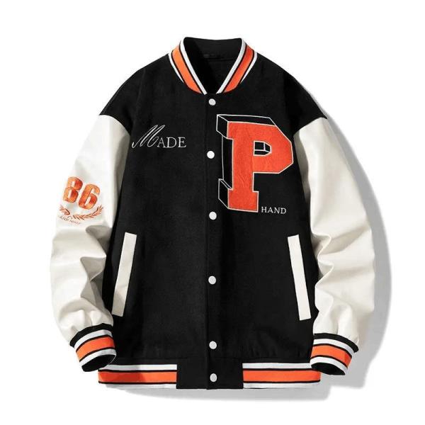 Custom Logo Baseball Loose Casual Varsity Sport Jersey Jacket Green Blue Baseball Jacket for Men