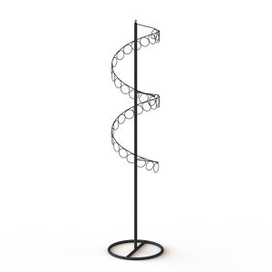 Freestanding Spiral 32 Ring Metal Scarf Hanger