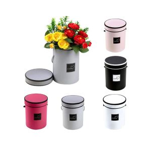 Pantone Bouquet Round Cardboard Flower Boxes CCBN 250gsm