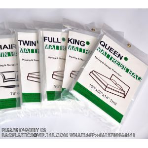 Manufacturer Mattress Bag Cover For Moving Storage 5 Mil Heavy Duty Thick