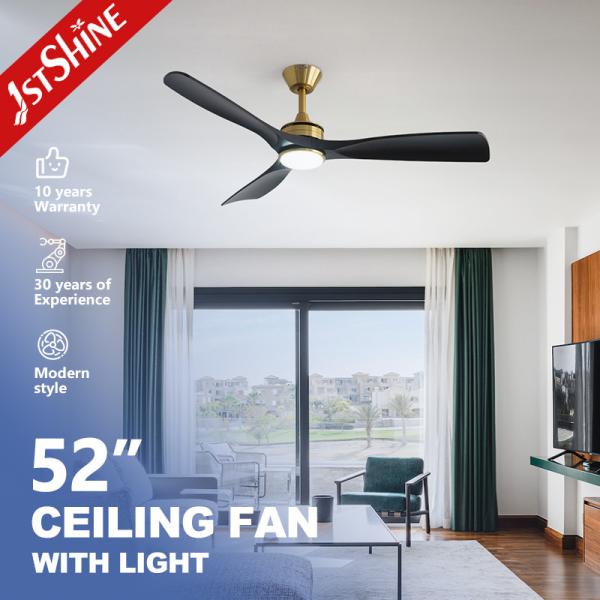 Buy 52-Inch Modern LED Ceiling Fan with DC Motor, Black ABS Blades at wholesale prices