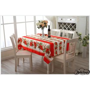 Polyester CHRISTMAS table cloth/table cover/table wear for restaurant/home