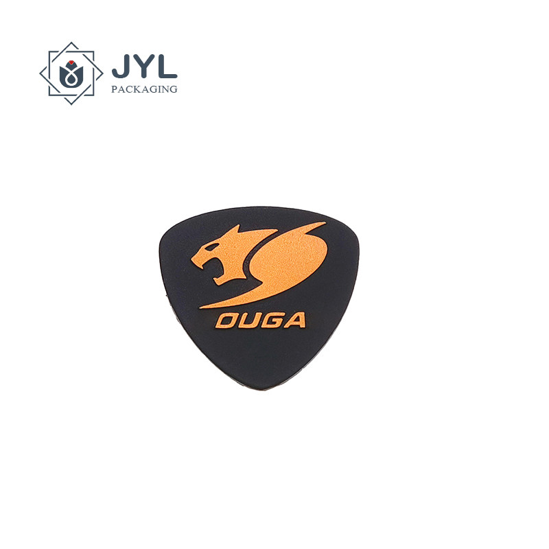 Triangle Embossed Metal Sticker Labels Zinc Alloy Thickness 2mm-3mm