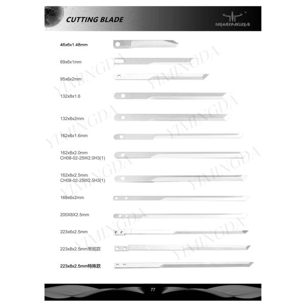 Part No 801559/709547 Blade 2.5cm 40degrees 1.45*5 Vector Q2 Ix2, Knife for Auto Cutter Machine