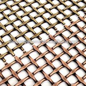 Manufacturing Country Flat Wire Decorative Mesh With Aluminum Material