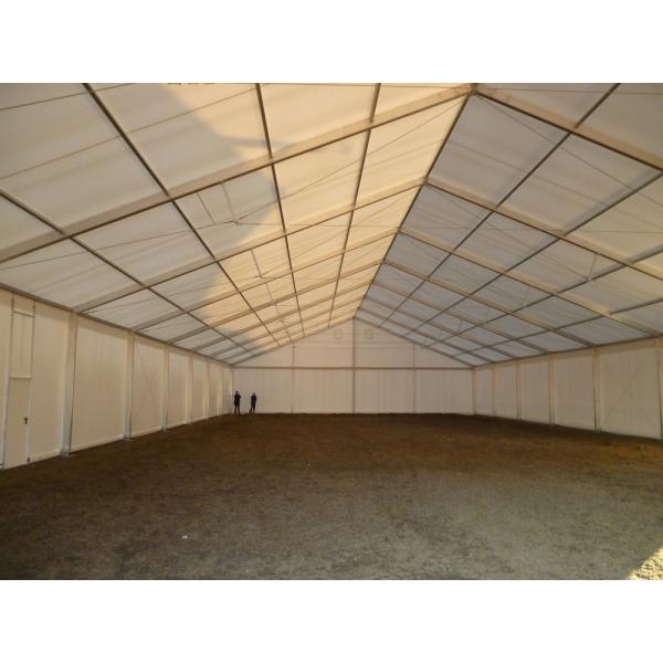 10x15m / 10x5m Outdoor Warehouse Tent Wooden Floor White PVC Cover For Trade Reception European Style