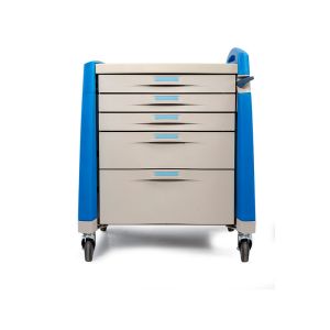 Automatic Self Locking 5 Drawers ABS Utility Medicine Trolley Cart