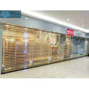 SS 201 Durable Glass Roller Shutter With 12mm Tube