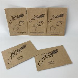 Three Side Sealed Mylar Kraft Paper Bag Custom Printing Biodegradable Paper