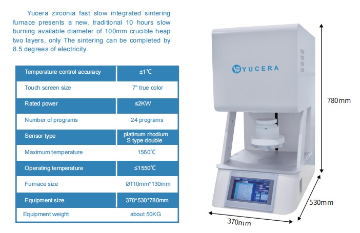 Yucera F10+ Advanced Zirconia Sintering Oven - Streamlining Dental Lab Processes