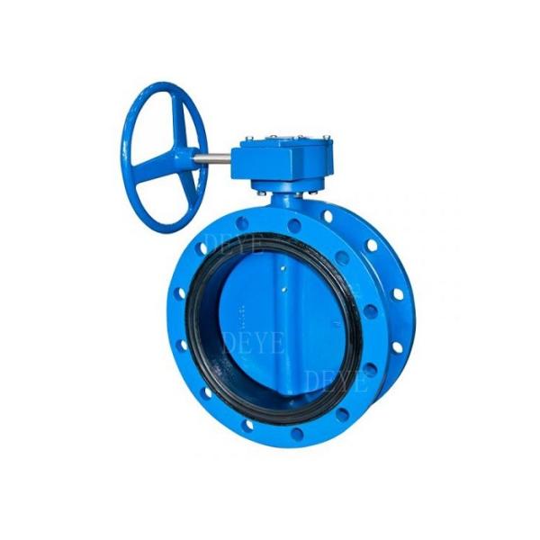 GGG50 GGG40 Wras Double Flanged Concentric Butterfly Valve With PN10 PN16 PN20