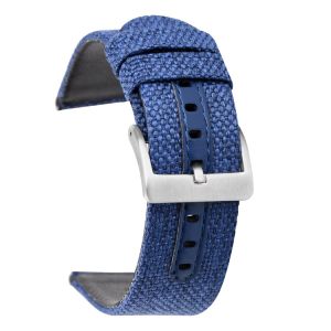 Premium Hybrid Canvas Strap Watch Band PVD plating Buckle