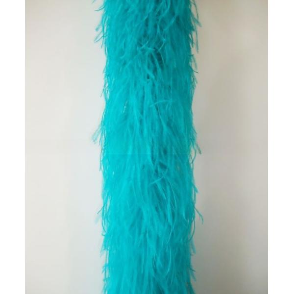 Dyed Pattern Ostrich Feather Boa Scarf 4 Layers Yellow Green For Party Decorations