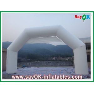 Fire Resistance White Inflatable Finish Arch PVC For Advertising / Event