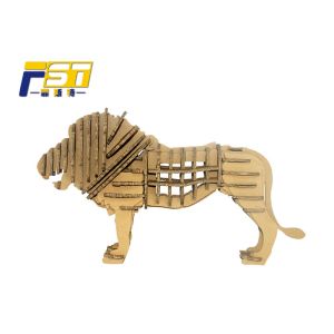 Custom Brown Paper Cardboard Box Furniture , Animal Shape Recycled Cardboard
