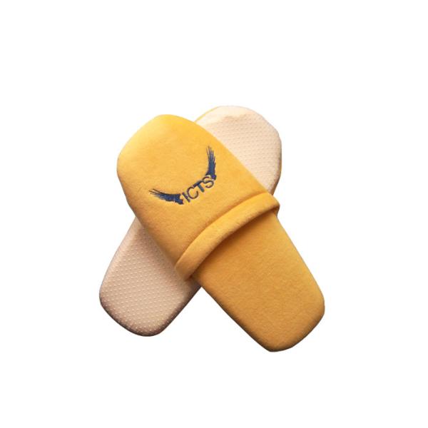 Buy Disposable Hotel Guest Room Spa Slipper with Emboridered Hotel Logo at wholesale prices