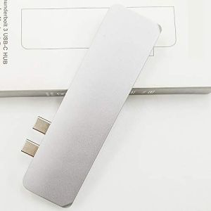 7 in 1 Aluminum Dual USB C Multi function hub, Double USB Type C Ports HUB For