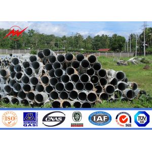 Single Circuit 69kv Commercial Light Galvanized Steel Pole 400mm Length Bitumen