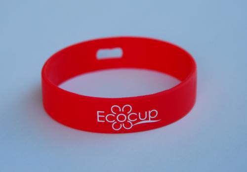 Customized Plate Vulcanizing Equipment Produce Silicone Bracelet With Red And Blue Color