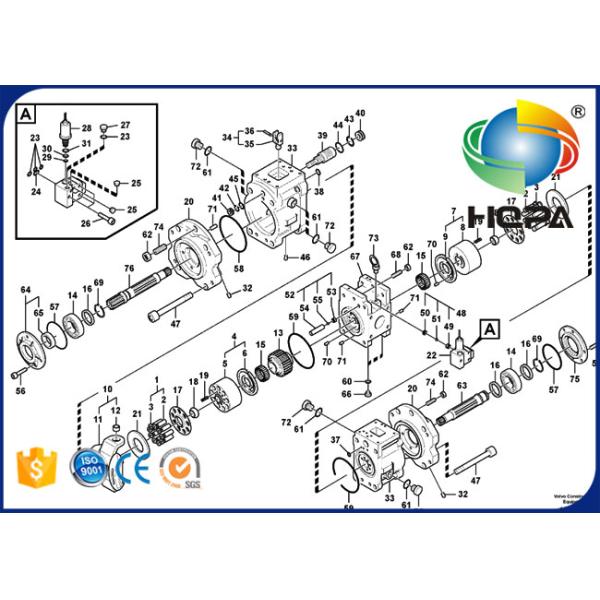 VOE14554799 14554799 Hydraulic Main Pump Seal Kit for Volvo EC330B EC360B