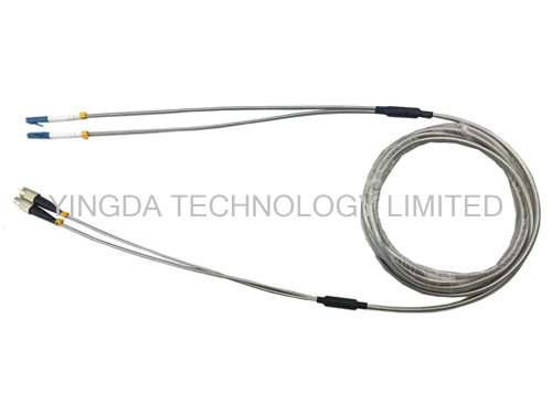 Full Armored Outdoor Optic Fiber Patch Cord DLC 2 Core Optical Cable Assembly