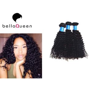 Quality Unprocessed Virgin Mongolian Hair Extensions , Natural Curly Grade 7A Virgin Hair for sale