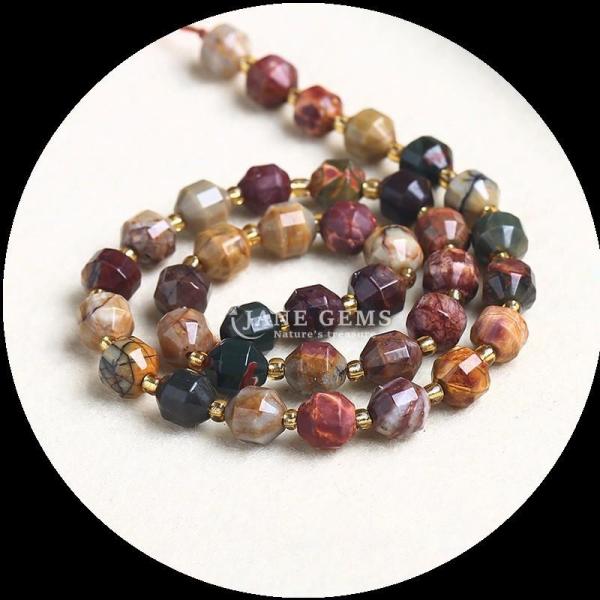 Natural Gemstone Polished Beads Faceted Loose Rhombus Bead for Jewelry Making