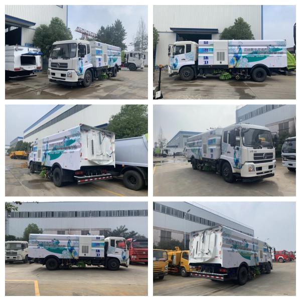 Efficient Multi Functional Road Sweeper Vehicle Combining Sweeping And Washing